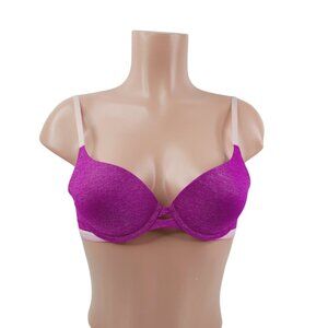 Victoria's Secret Women's Purple Perfect Shape Underwired Push-Up Bra Size 32B